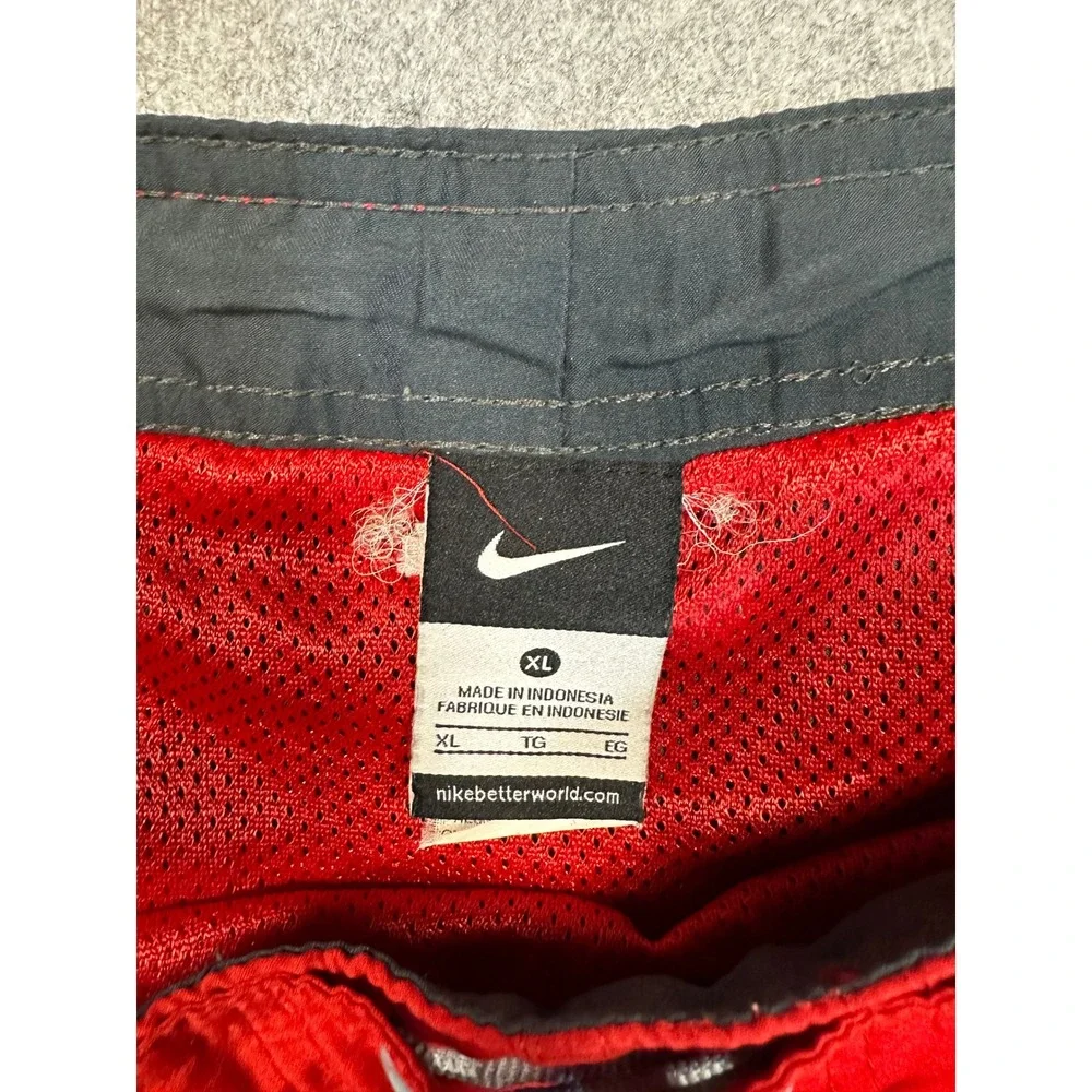 Nike Swim Board‎ Shorts XL Red Grey Colorblock Quick Dry Polyester